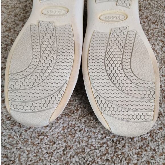 Women’s White Leather Klogs Comfort Slip Resistant Size 6 M - Picture 14 of 16